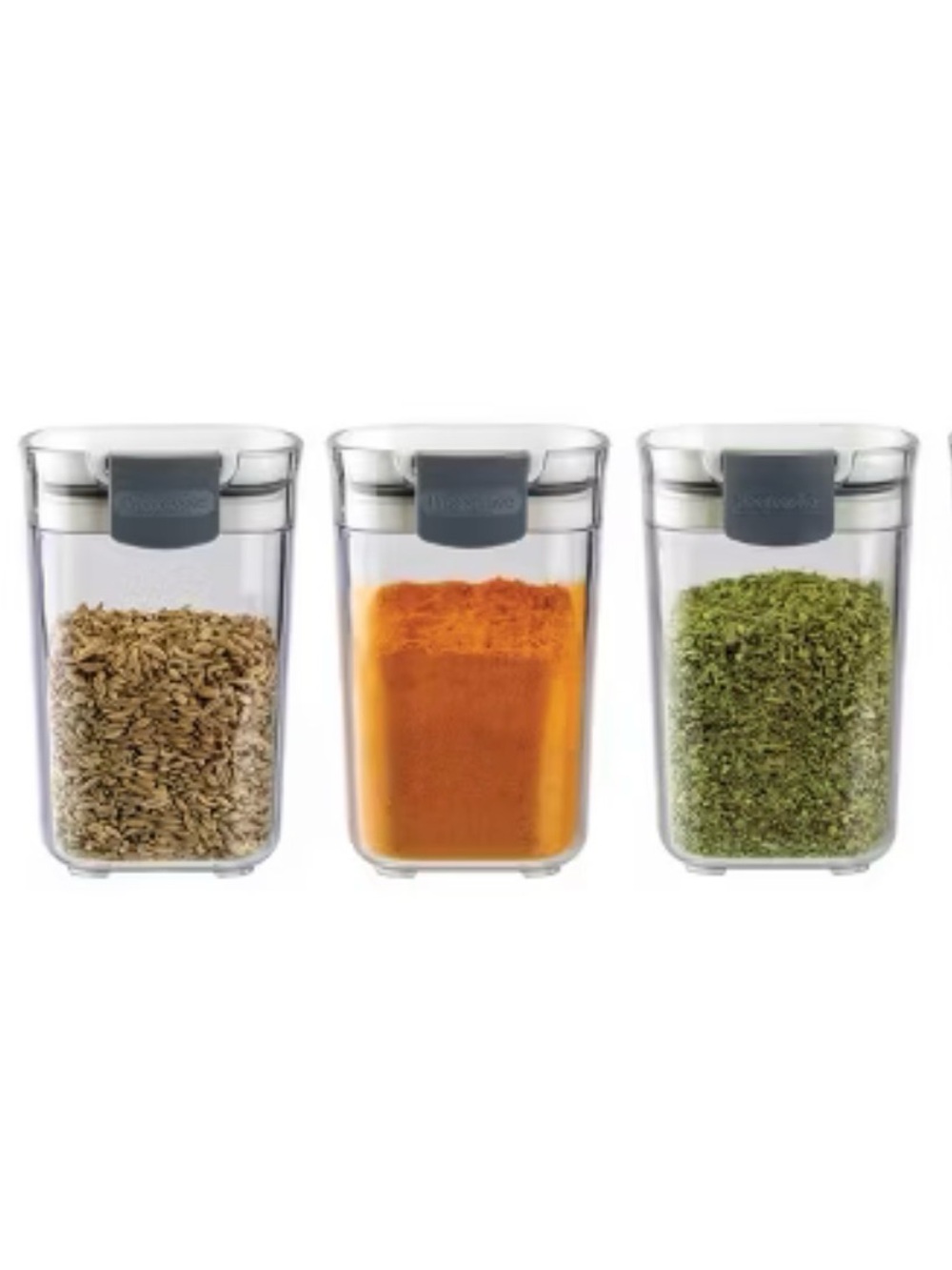 Progressive Prepworks Seasoning ProKeeper Storage Container, Set of 3, Clear